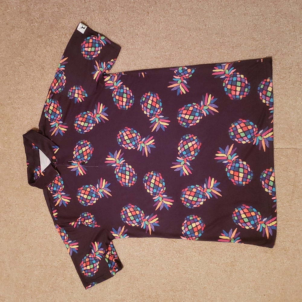 Proud 90 Men's Pineapple Print Golf Polo